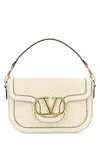 Valentino Women's Ivory Leather Alltime Shoulder Bag