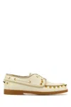 Valentino Ivory Leather Lace-up Shoes In Multi