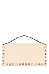 Valentino Garavani Rockstud Leather Wallet On Chain In White