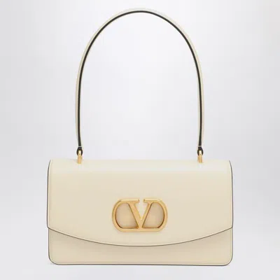Valentino Garavani Ivory Leather Vain Shoulder Bag In Neutral