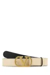 Valentino Garavani Vlogo Signature Leather Belt In White