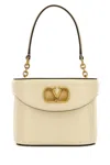 Valentino Garavani Ivory Leather Vlogo Signature Bucket Bag In White