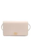Valentino Garavani Ivory Leather Vlogo Signature Clutch