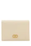 Valentino Portafoglio Vlogo In Pelle Avorio Donna In Pink