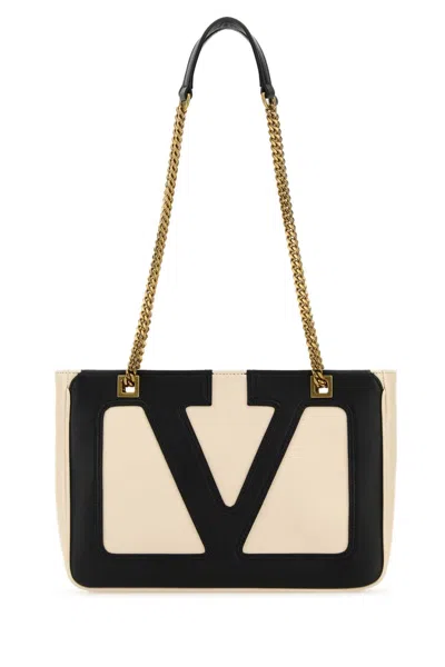 Valentino Garavani Ivory Nappa Leather Small Viva Superstar Shoulder Bag In Neutral