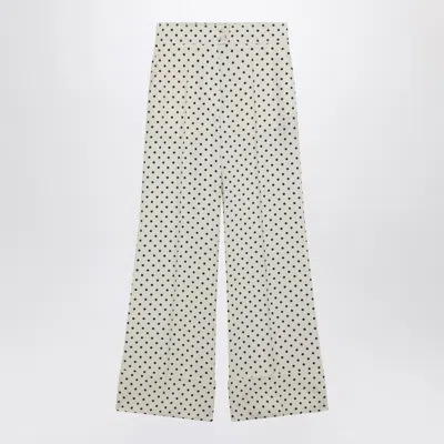 Valentino Garavani Ivory Supergran Print Mini Trousers With Plusdepois Motif In Multi