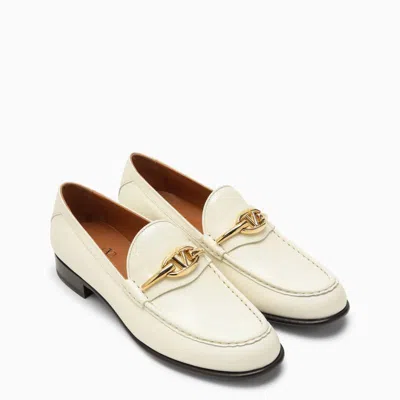 Valentino Garavani Ivory Vlogo Signature Loafer In White
