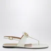 Valentino Vlogo Signature Thong Sandals Flat Sole In White