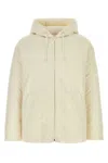 Valentino Garavani Ivory Wool Blend Padded Jacket In Yellow