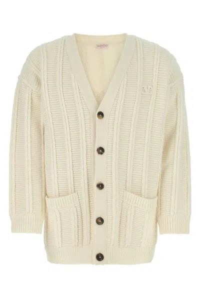 Valentino Garavani Ivory Wool Cardigan