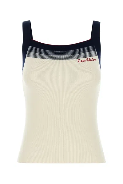 VALENTINO TOP IN LANA AVORIO DONNA