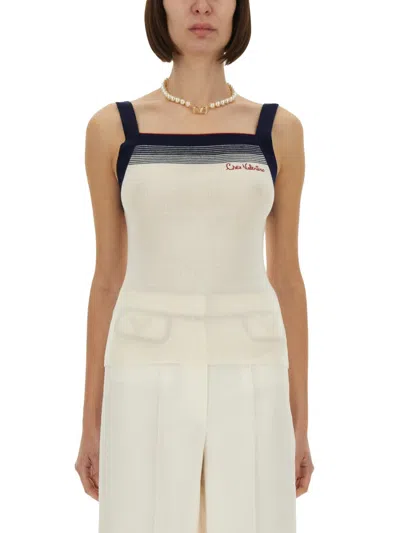 VALENTINO VALENTINO GARAVANI IVORY WOOL TOP