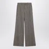 Valentino Garavani Ivory/brown Patterned Trousers In Gray