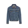 Valentino Denim Jackets Embroideries In Blue