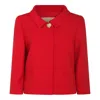Valentino Womens Paris Heart-button Relaxed-fit Wool And Silk Jacket