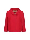 Valentino Womens Paris Heart-button Relaxed-fit Wool And Silk Jacket