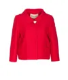 Valentino Womens Paris Heart-button Relaxed-fit Wool And Silk Jacket
