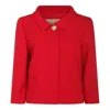 Valentino Womens Paris Heart-button Relaxed-fit Wool And Silk Jacket In Red