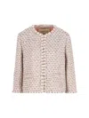 Valentino Garavani Embroidered Ribbon Tweed Jacket In Multi