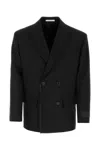 Valentino Padded Shoulders Structured Wool Blazer