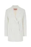 Valentino Single Breast Cotton Jacket In White