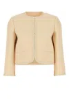 Valentino Garavani Women Cream Crepe Couture Blazer In Yellow
