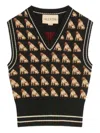 Valentino Petit Charles Jacquard Wool Gilet In Multi