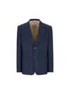 Valentino Garavani Single-breasted Virgin Wool Blazer With Mirror Lapels In Blue