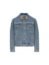 Valentino Denim Jackets Embroideries In Blue