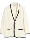 Valentino Men's Cotton And Wool Jacket In Burro/indaco