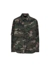 Valentino Men Cotton Jacket With Camouflage Motif In Camou