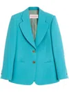 Valentino Turquoise Blazer 2 Buttons In Clear Blue