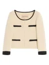 Valentino Textured Fabric Jacket Featuring Pockets In Neutral