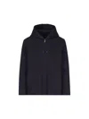 Valentino Zip-up Reversible Jacket In Navy/ Black