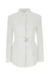 Valentino Garavani Women White Poplin Overcoat In White