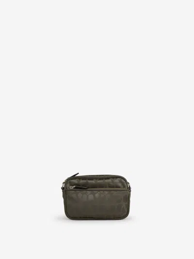 Valentino Garavani Jacquard Logo Crossbody Bag In Military Green