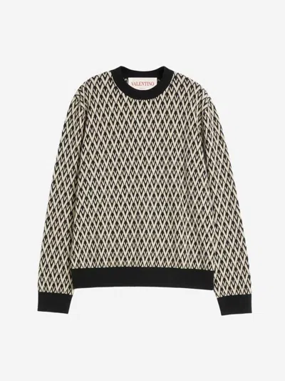 VALENTINO VALENTINO GARAVANI JACQUARD ROUND NECK SWEATER