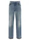 Valentino Straight-fit Denim Pants With Colorful Embellishments