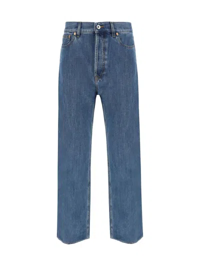 Valentino Denim Jeans In Medium Blue Denim