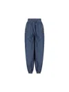 Valentino Tasseled Embroidered Chambray Tapered Pants