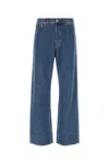 Valentino Denim Jeans With Back Patch Pockets In Blue