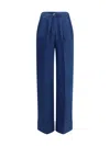 Valentino Jeans Wide Fit Con Ampio Risvolto In Blue
