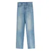 Valentino Garavani Jeans With Logo Application In Blue