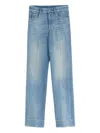 Valentino Garavani Jeans With Logo Application In Blue