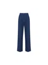Valentino Jeans Wide Fit Con Ampio Risvolto In Medium Blue Denim
