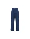 Valentino Jeans Wide Fit Con Ampio Risvolto In Medium Blue Denim