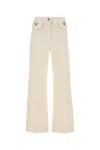 Valentino Garavani Ivory Denim Jeans In Neutral