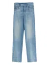 Valentino Garavani Jeans With Logo Application In Blue