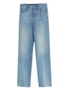 Valentino Garavani Jeans With Logo Application In Blue