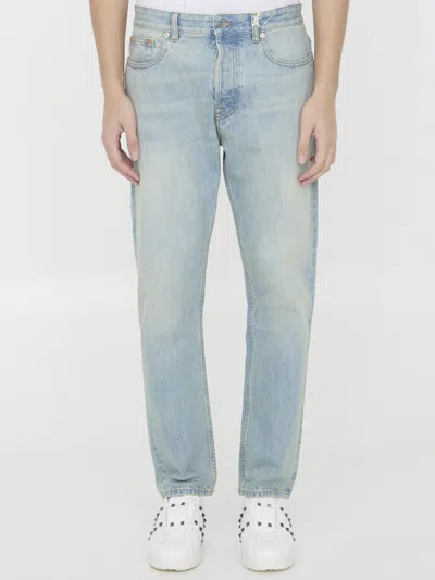 Valentino Garavani Jeans With Vlogo Signature In Blue